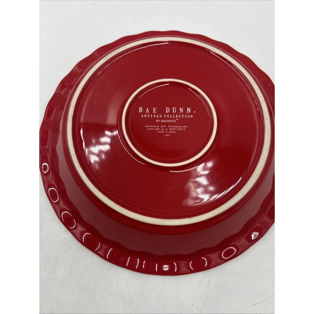 Rae Dunn Christmas Pie Plate 